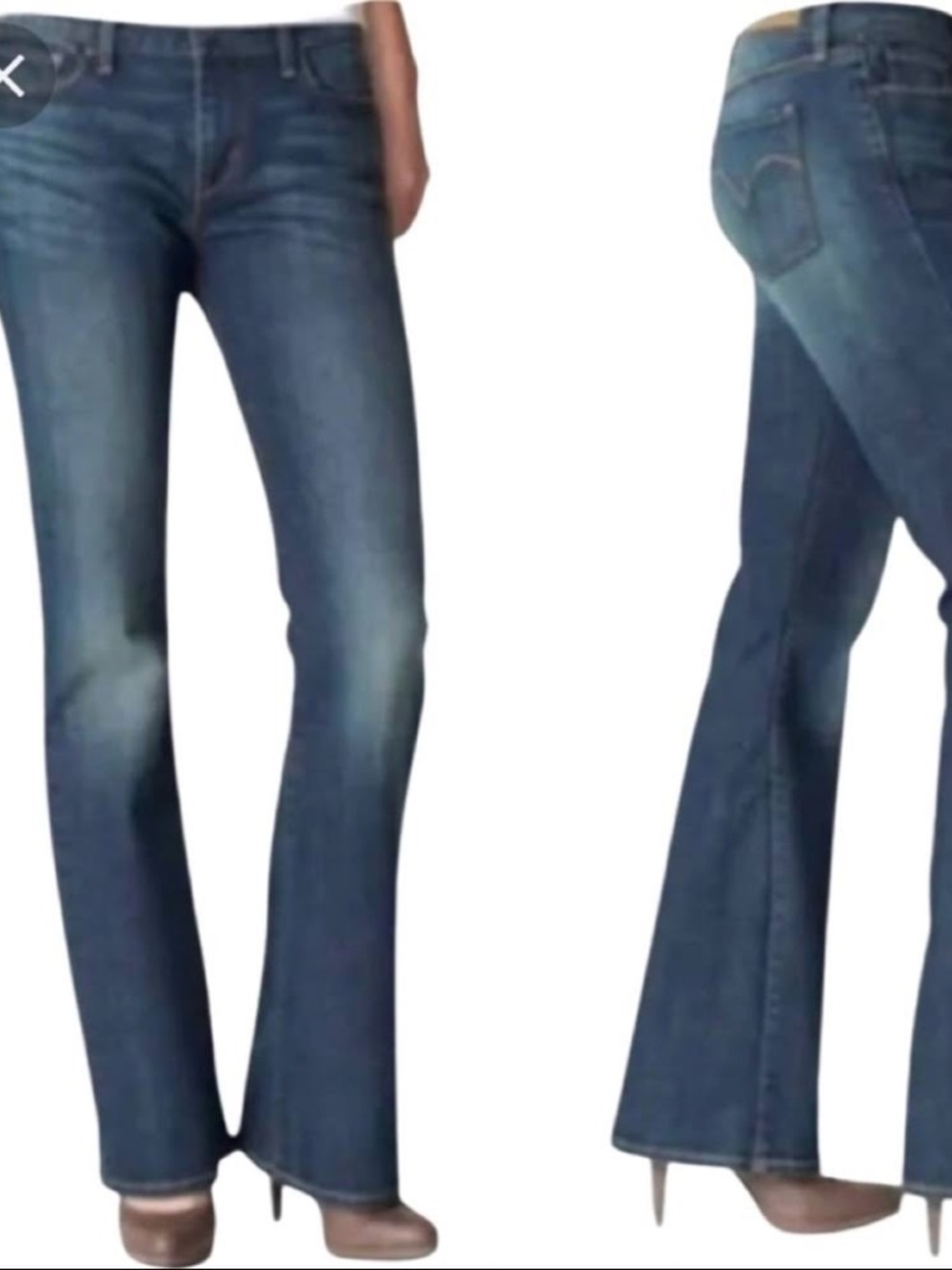 Levi's 553 Mid Rise Bootcut Jean Dark Wash Size 14